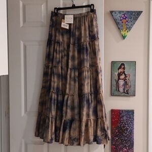 100% cotton Tie-Dye Tiered Skirt S/M